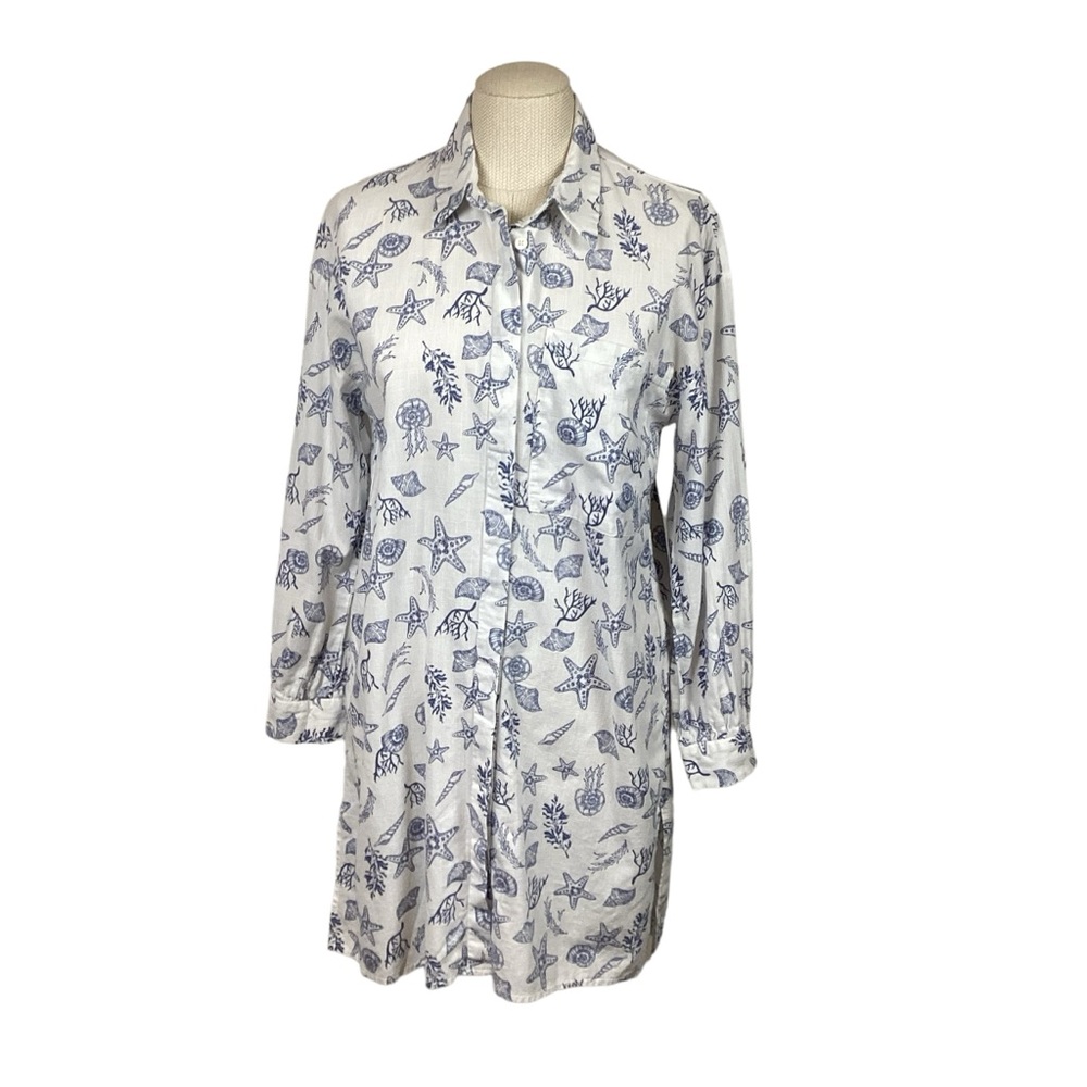 LCW MODEST LC Waikiki Cotton Loose Fit Button Dress
